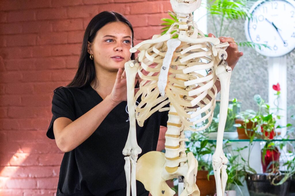 Class 68 kicked this morning off by reviewing for their upcoming Kinesiology practical. They took to the skeletons and then played a game of review Jeopardy to test their knowledge! We love seeing the...