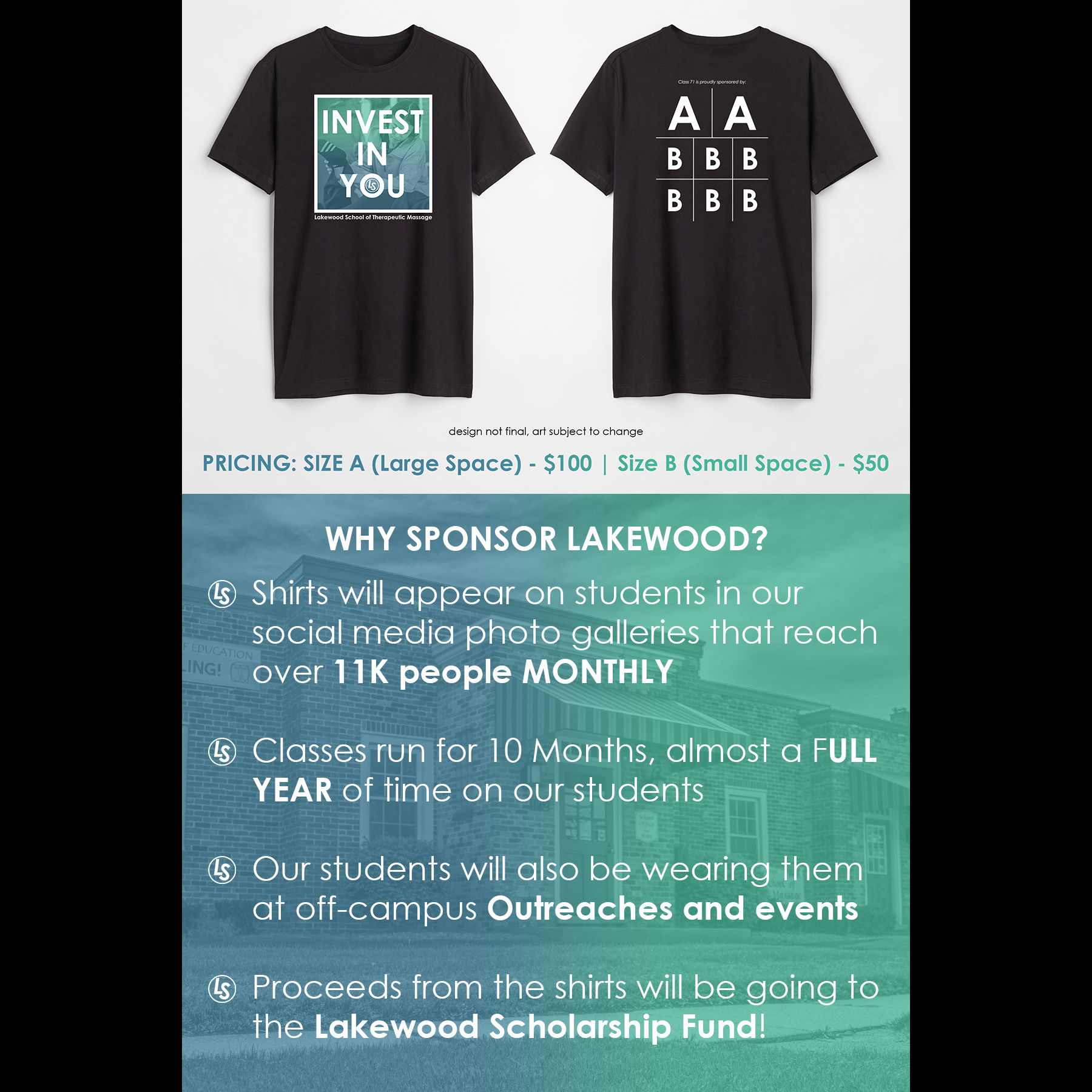 ADVERTISE TO OVER 11K PEOPLE MONTHLY W/ LAKEWOOD...